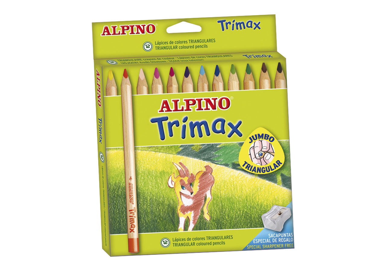Estuche 12 lápices de colores gruesos Trimax