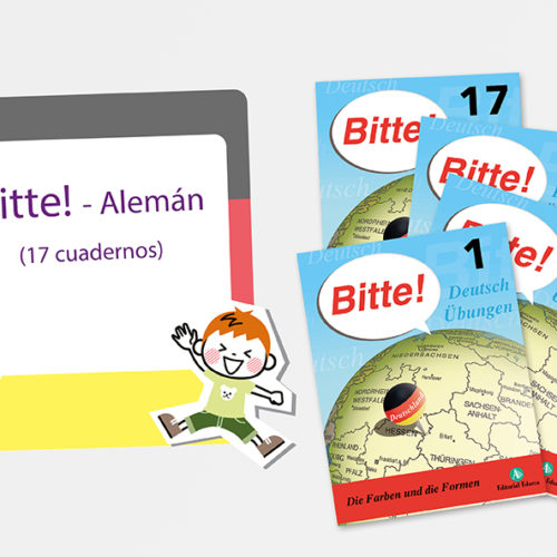 Colección de cuadernos escolares en Alemán - Bitte!
