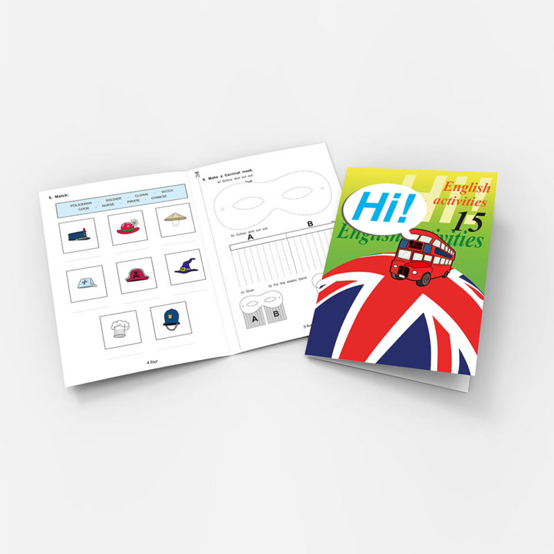 Cuaderno de ejercicios de inglés para niños de primaria - Hi! 15
