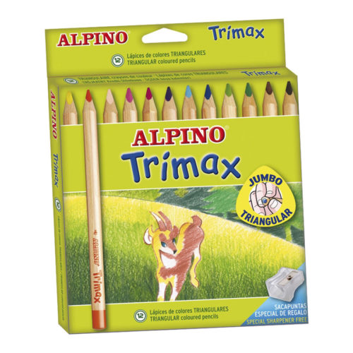 Estuche 12 lápices de colores gruesos Trimax